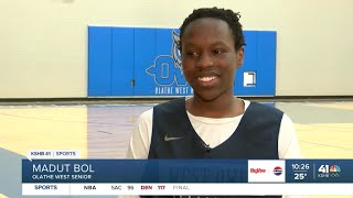 HyVee Pepsi Athlete of the Week Olathe West senior Madut Bol [upl. by Saimon]