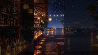 Smooth Romantic Jazz  Oudoor Bar Ambience with Gentle Jazz Saxophone Music for Relax Work Sleep [upl. by Tuchman]