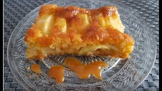 Gâteau aux pommes sauce au caramel كعكة التفاح مع صلصة الكراميل👍👌😊😍 [upl. by Beasley37]