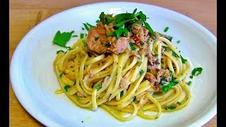 Spaghetti mit ThunfischsaucePasta mit Thunfisch SoßeSpaghetti al tonno in bianco [upl. by Neall]