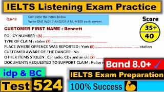 IELTS Listening Practice Test 2024 with Answers Real Exam  524 [upl. by Adahsar]