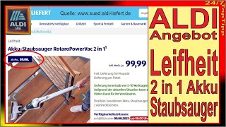 ALDI Aktion ✔ Leifheit Akku Staubsauger 2 in 1  Unboxing amp erster Eindruck Boden amp Handsauger [upl. by Aivata]