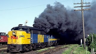 Crazy COLD STARTING UP DIESEL LOCOMOTIVE Engines and Smoke 2 [upl. by Hgieloj]