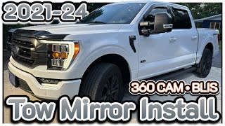 20212024 F150 Tow Mirror Swap amp Install • 360 Camera  BLIS [upl. by Silda]