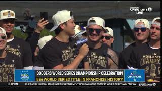 Shohei Ohtani Delivers Heartfelt English Speech at Dodgers Championship Parade [upl. by O'Gowan833]