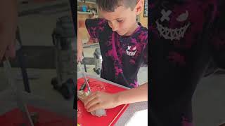 9yo Dexter Cleaning Crayfish [upl. by Marzi]