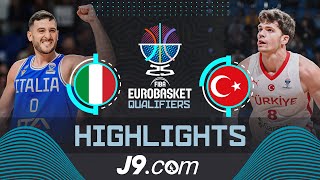 Italy 🇮🇹 vs Turkiye 🇹🇷  J9 Highlights  FIBA EuroBasket 2025 Qualifiers [upl. by Acinehs282]