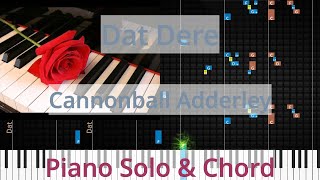 🎹Dat Dere Solo amp Chord Cannonball Adderley Synthesia Piano [upl. by Oenire]