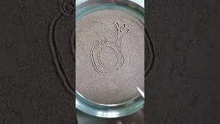 beautiful sand art easy amp simple drawing  frog 🐸 ⚘️🙏 [upl. by Christoforo]