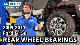 How to Replace Rear Wheel Bearings 20092011 Ford F150 [upl. by Ten]