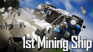 Making a Mining Ship  Space Engineers Tutorial [upl. by Eltsirk]