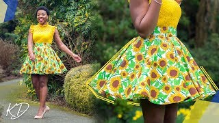 HOW TO SEW BOX PLEATED CIRCLE SKIRT  KIM DAVE [upl. by Lamag]