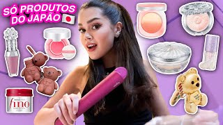 TESTANDO TODOS PRODUTOS DO JAPÃO QUE COMPREI Make cabelo e [upl. by Grunenwald]