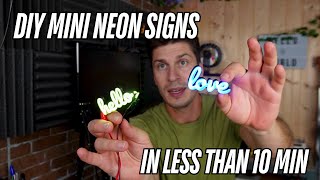 How to make a Mini Neon Sign with 3D Printing  Tutorial DIY [upl. by Rehpotsrhc454]