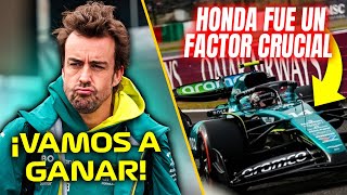 ALONSO EXPLICA LA IMPORTANCIA DE HONDA PARA RENOVAR CON ASTON MARTIN F1 [upl. by Arndt]