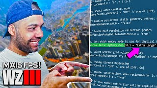 Novo Guia Warzone 3 Otimizado Para Mais Fps e Jogo Fluido fix Input Lag Stuttering Urzikstan [upl. by Eduj]