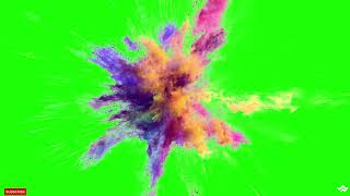 4K Color Ink Particles Burst Green Screen Video  Color powder explosion  Chroma key [upl. by Elcarim749]