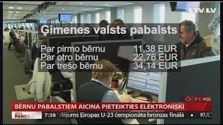 Bērnu pabalstiem aicina pieteikties elektroniski [upl. by Vivianna288]