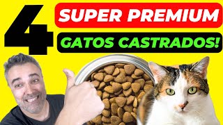 TOP 4 RAÇÕES Super Premium GATOS CASTRADOS ✅Só melhores [upl. by Jennifer861]