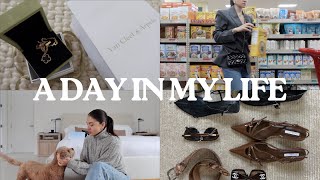 A day in my life ♡ Van Cleef unboxing workerrands grocery shopping coffee shop designer haul [upl. by Aierdna]