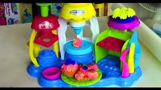 PlayDoh Frosting Fun Bakery with PlayDoh Plus Make Cup Cake and Cake Play Dough [upl. by Mafalda]