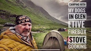 Camping with my Dogs in Glen Etive  Firebox Stove [upl. by Mota]