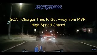 SCAT PACK Charger Takes Michigan State Police on Wild High Speed Chase Through 𝕯etroit [upl. by Oskar]