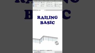 Revit Basic Railing revit architecture [upl. by Areis]