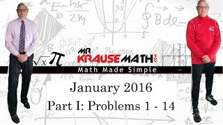 NYS Algebra 2  Trigonometry Regents January 2016 Part 1 Problems 1  14 [upl. by Rizzi655]