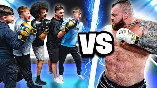 Worlds STRONGEST Man VS 5 Fighters  FULL BOXING FIGHT Knockout  Eddie Hall [upl. by Cornwell112]