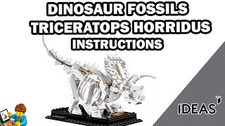 LEGO INSTRUCTIONS  Dinosaur Fossils TRICERATOPS HORRIDUS  IDEAS LEGO Set 21320 [upl. by Ymor]