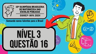 OBMEP 2024 NÍVEL 3 QUESTÃO 16 PRIMEIRA FASE SOLUÇÃO  AS FIGURAS MOSTRAS AS VISTAS [upl. by Etteroma]