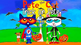 Pete the Cat Trick or Pete 🎃🦇  KittyCat  Animated Read Aloud Story Book [upl. by Sylera]