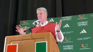 Miami Hurricanes Director of Athletics Dan Radakovich Oct 21 [upl. by Lejeune141]