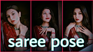 😱Must try 💫 sanpchat 📸simple saree selfie poses for girls at home [upl. by Ailekahs]