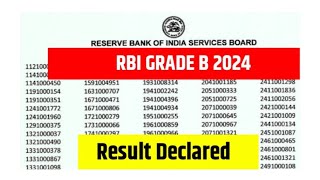 RBI Grade B Result 2024  Cut Off Marks [upl. by Ally]