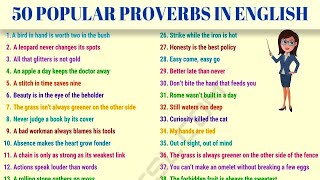 50 of the Most Common Proverbs in the English Language [upl. by Ardnwahsal]