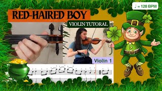 quotRedHaired BoyThe Little Beggarmanquot  Easy Irish Reel Violin tutorial with sheet music [upl. by Nivra]