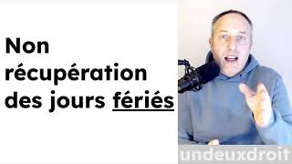 Jours fériés récupérés [upl. by Eirb]