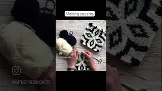 From start to finish Making a Midnight Diamond crochet blanket crochet crochetblanket [upl. by Lars]