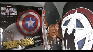 Hasbro The Falcon and the Winter Soldier Shield Premium Cosplay Shield  Captain America [upl. by Ahsiadal669]