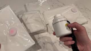 VMSTR Travel Vacuum Storage Bags with Electric Pump Review Why you need these [upl. by Romulus683]