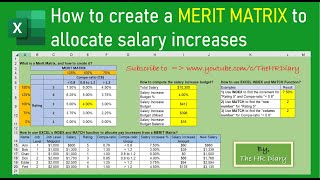 How to create a MERIT MATRIX to allocate salary increases [upl. by Shiverick]