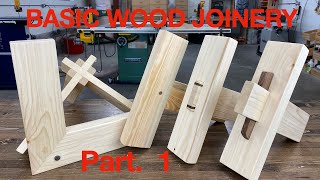 Simple Woodworking Joints For Beginners  5 Different types  Part 1 [upl. by Shina]