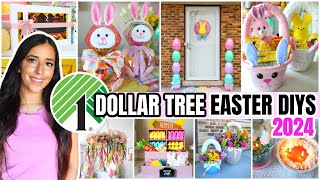 EASY Dollar Tree EASTER DIYS for 2024 🐰 HIGHEND quick hacks really [upl. by Eserehc]