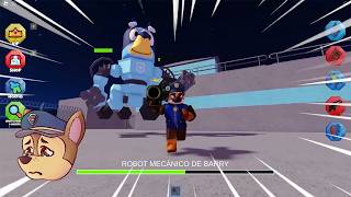 CHASE DE PAW PATROL Y MARSHALL ESCAPAN DE BARRY BLUEY EN ROBLOX [upl. by Opiuuk]