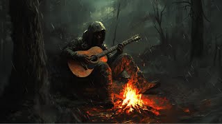 4 Hours of Post Apocalyptic Acoustic Guitar STALKERMetro Inspired with campfire ambience [upl. by Honor]