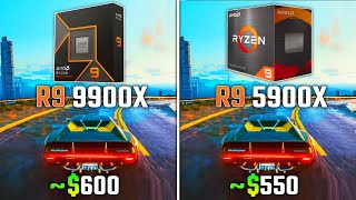 RYZEN 9 9900X vs RYZEN 9 5900X  Test in 6 Games [upl. by Moulden]