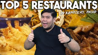 FULL TOP 5 restaurants  Kapitolyo Pasig  Lets Find Eat [upl. by Norvin]