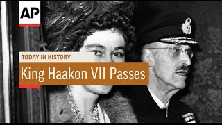 Norways King Haakon VII Passes  1957  Today in History  21 Sept 16 [upl. by Anyale]